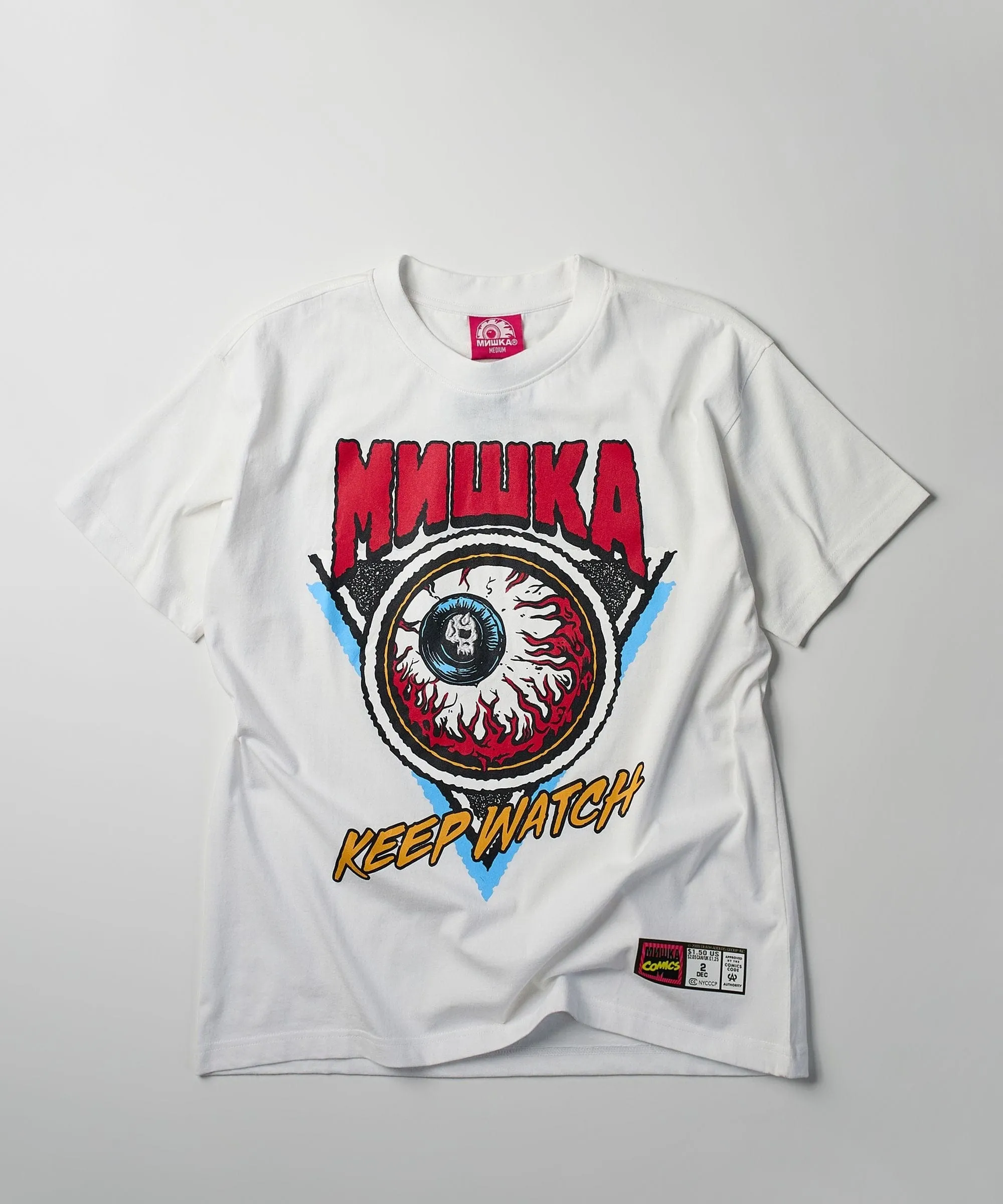 Mishka Keep Watch Embroidered Short Sleeve Tee - White