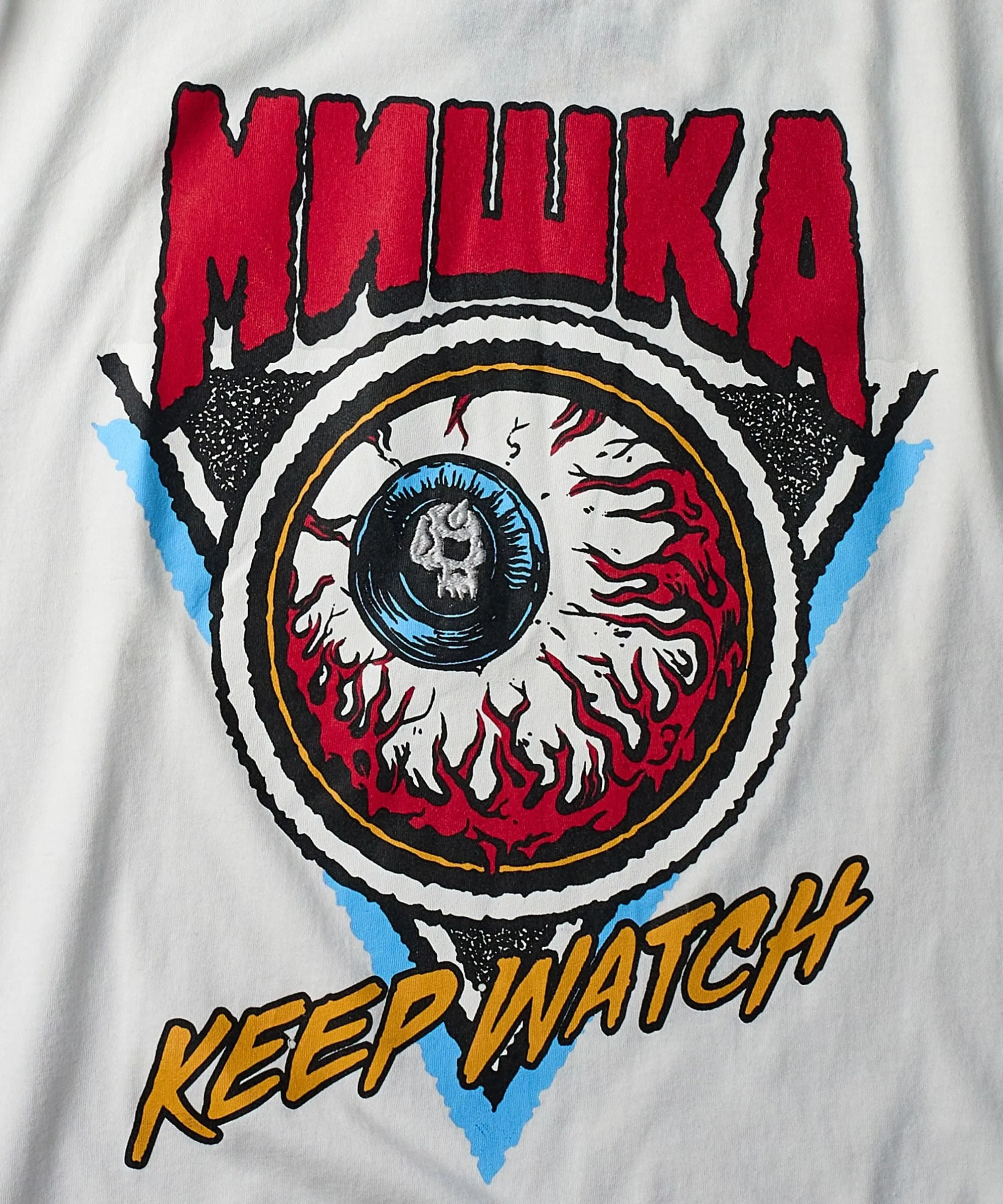 Mishka Keep Watch Embroidered Short Sleeve Tee - White