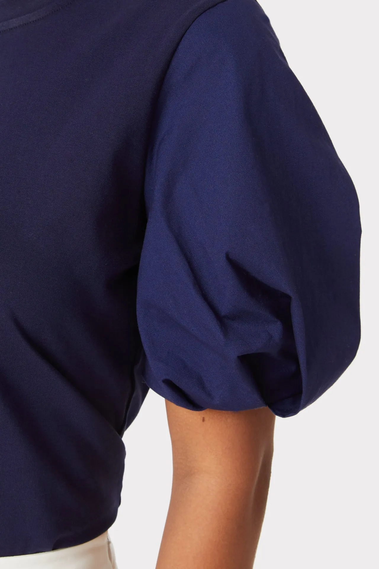 Monica Jersey Poplin Combo Tee
