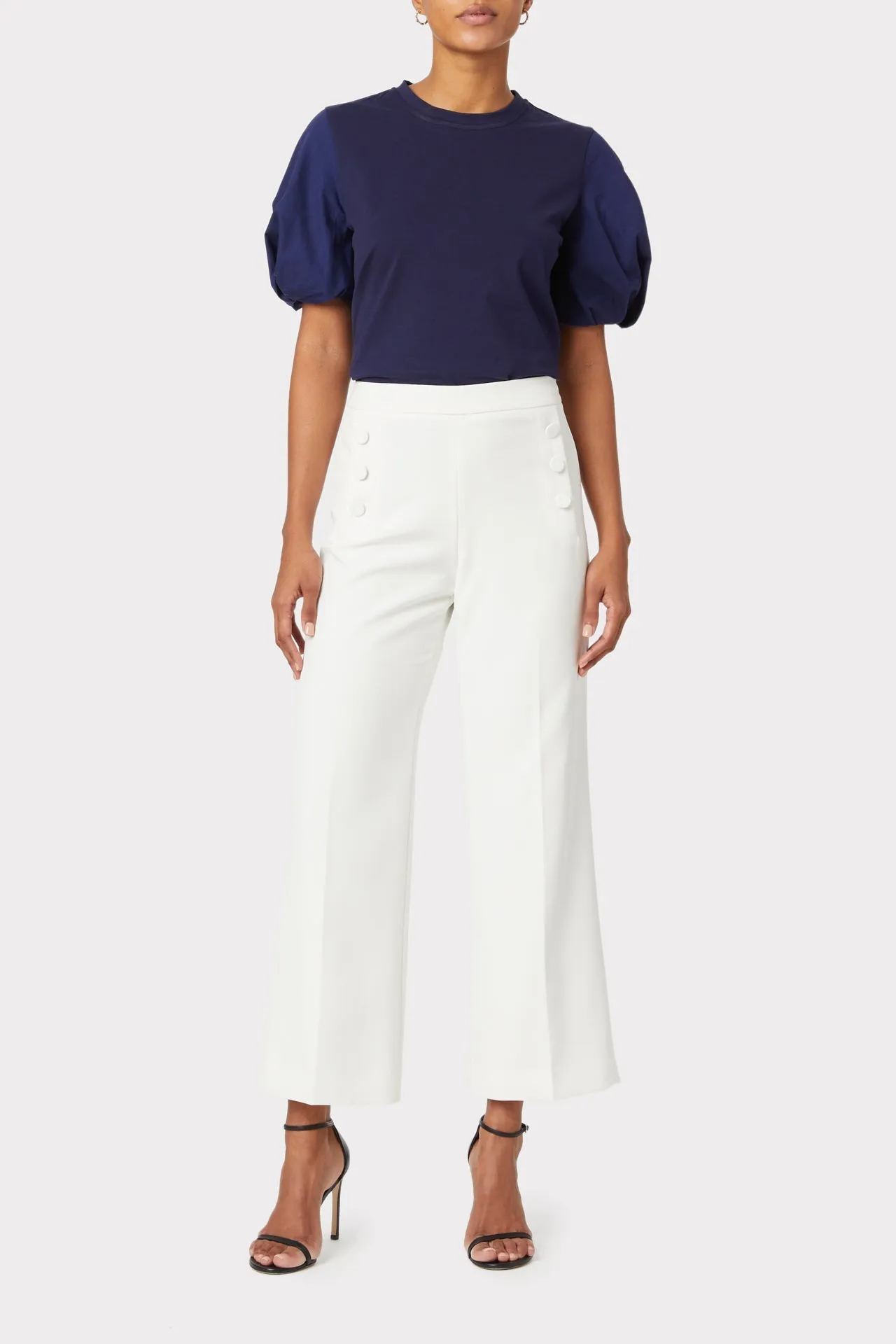 Monica Jersey Poplin Combo Tee