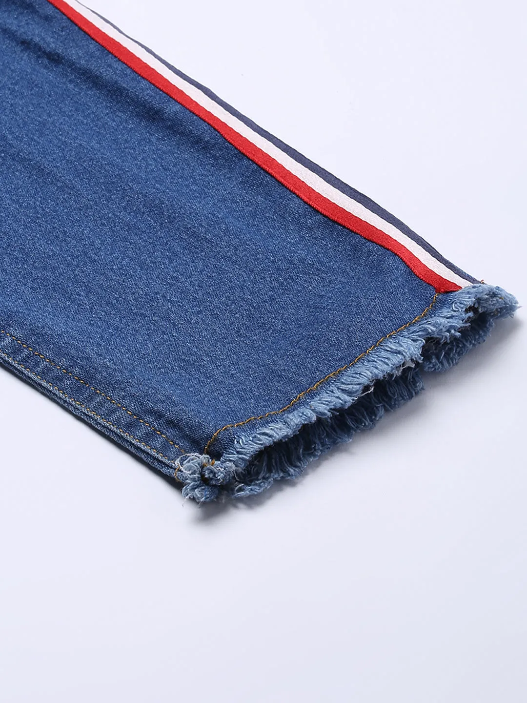 NaughtyDungaree® Womens Denim Dungaree with Swiss Tape