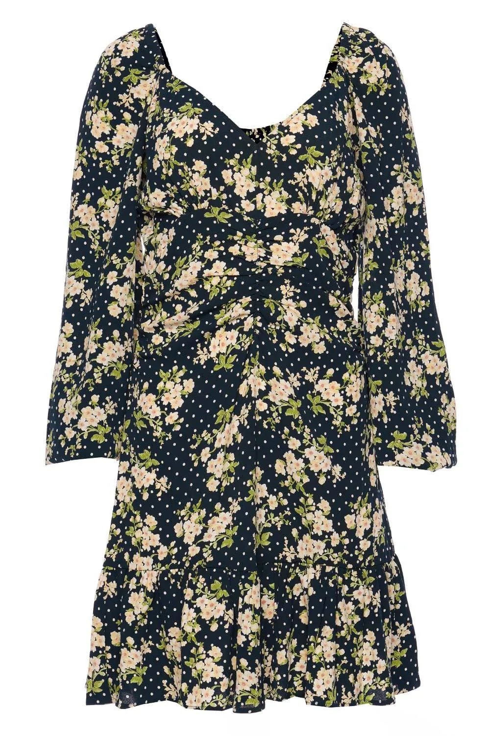 New York Blossom Gathered Mini Dress