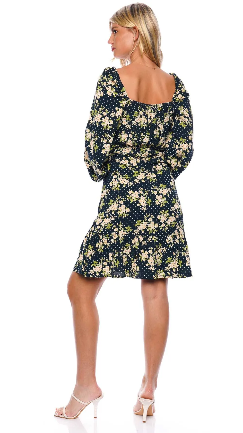 New York Blossom Gathered Mini Dress