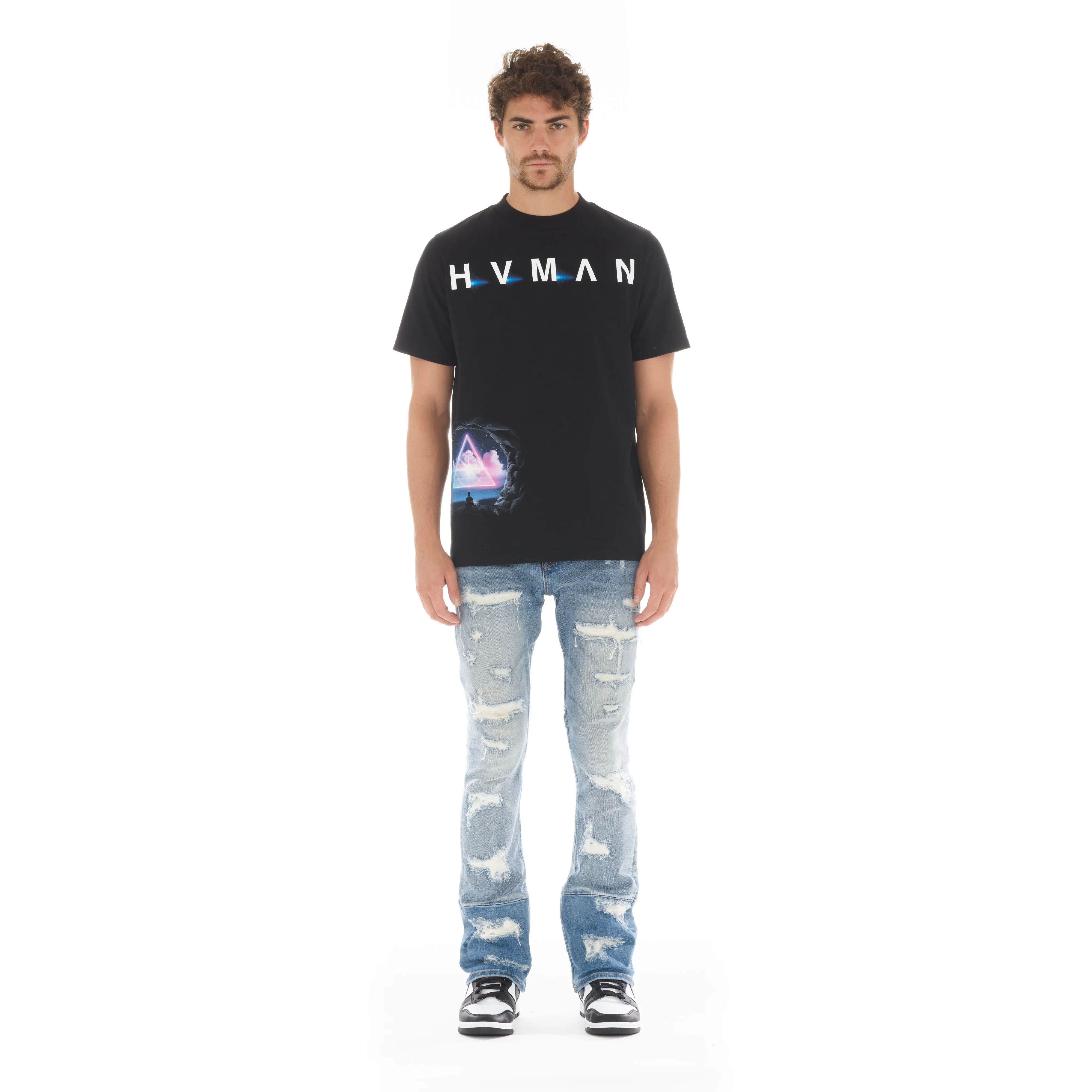 NOVELTY TEE "CELESTIAL" IN BLACK