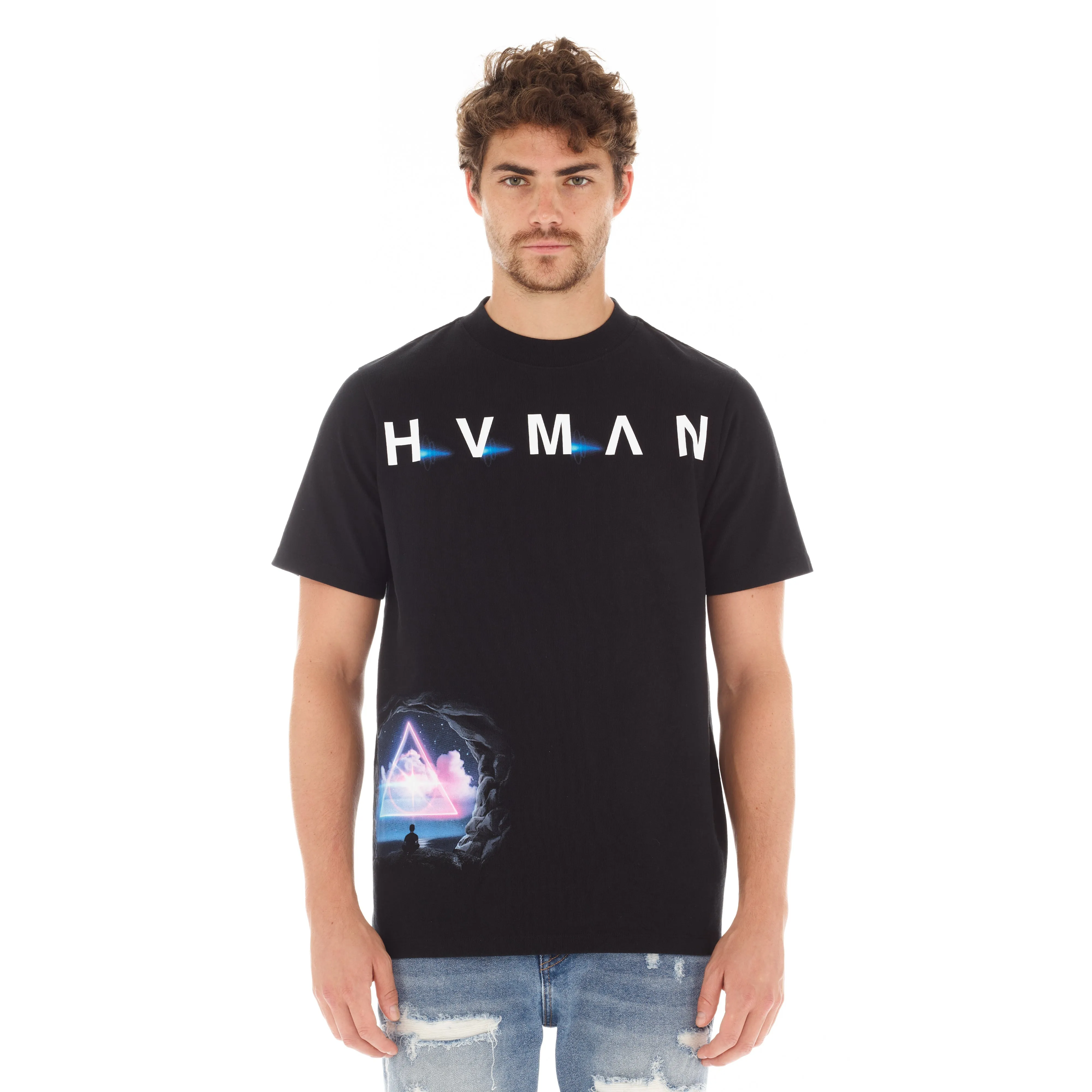 NOVELTY TEE "CELESTIAL" IN BLACK