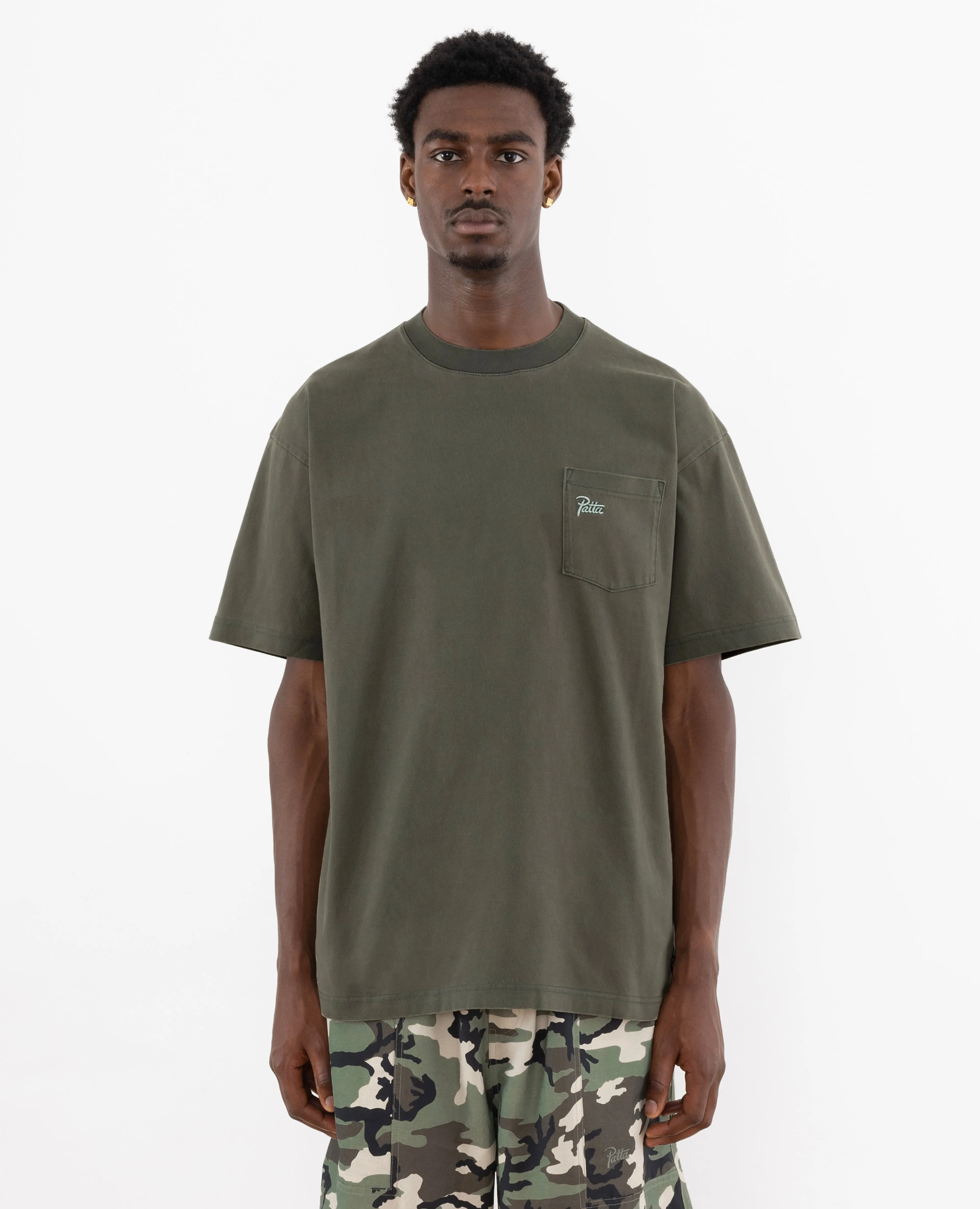 Patta Basic Washed Pocket T-Shirt (Beetle)