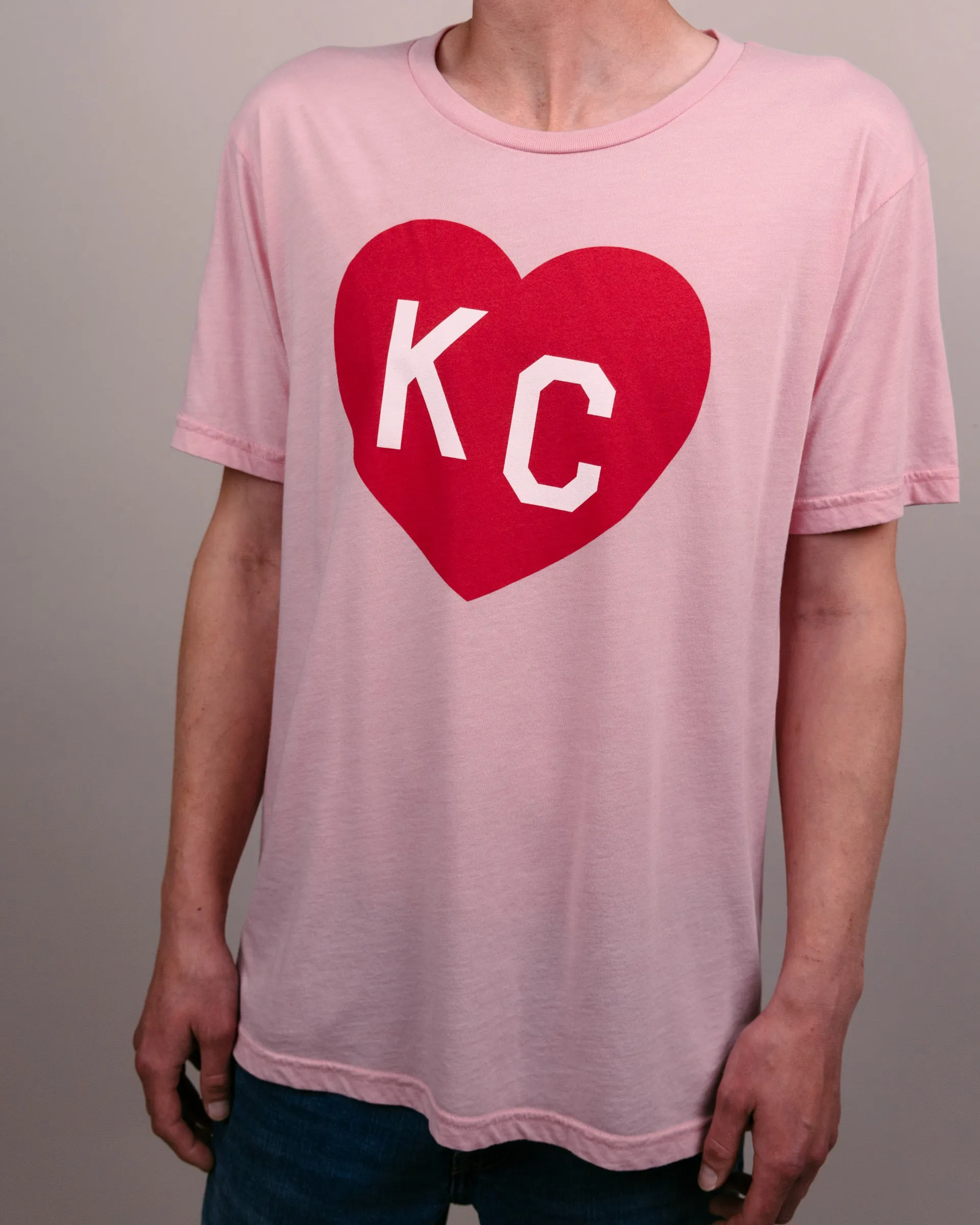 Pink & Red Unisex KC Heart T-Shirt