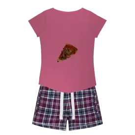 Pizza Women's Sleepy Tee and Flannel Short