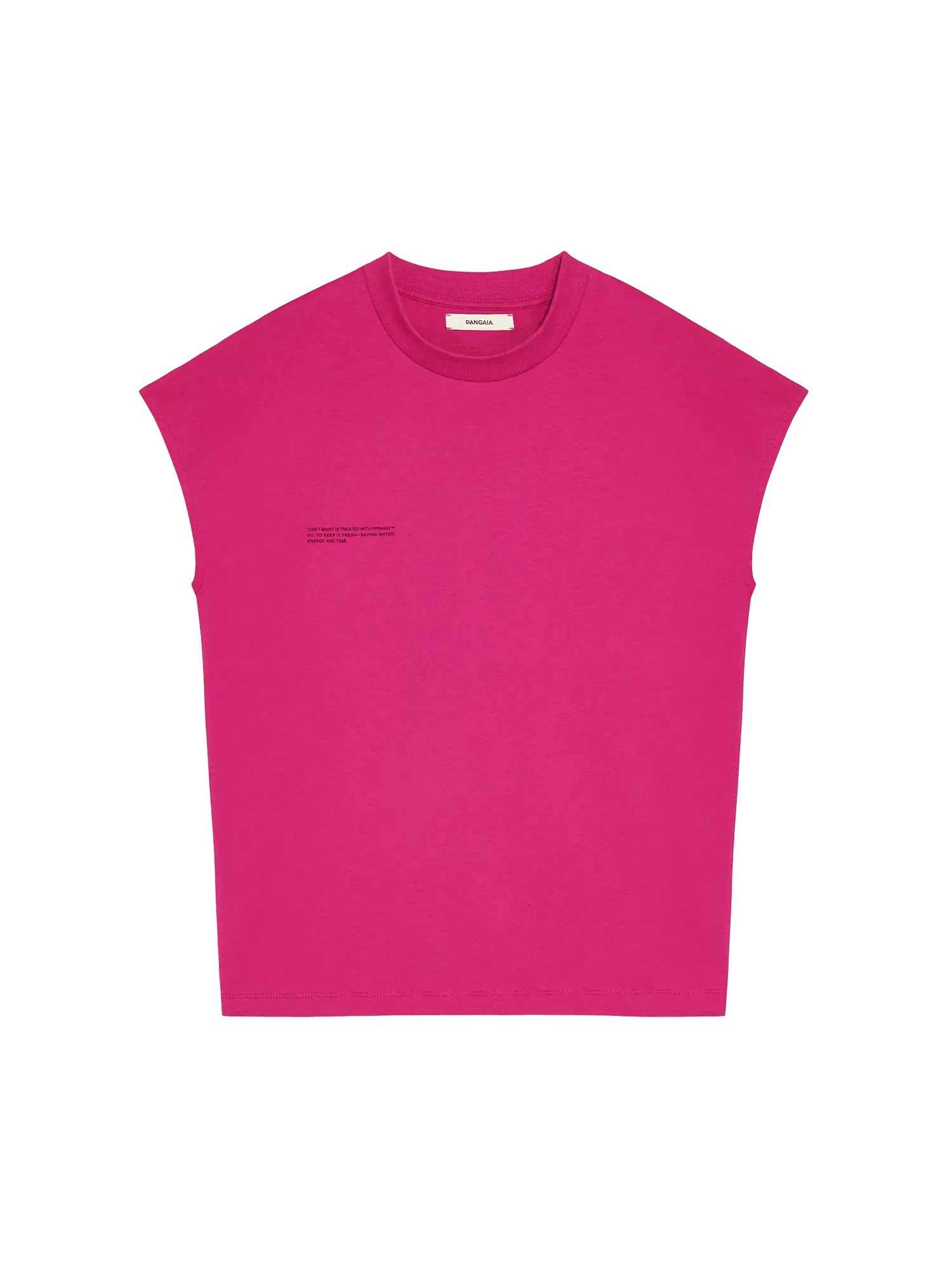PPRMINT™ Organic Cotton Cropped Shoulder T-shirt AW21—foxglove pink