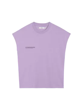 PPRMINT™ Organic Cotton Cropped Shoulder T-shirt Core—orchid purple