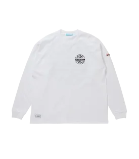 PUFF PRINT L/S T-SHIRT - WHITE