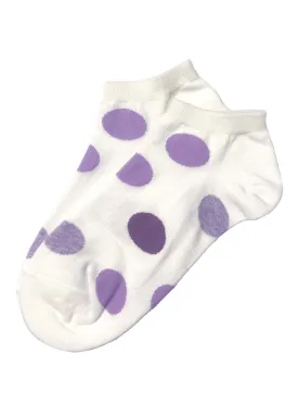 Purple Polka Dot Socks Short
