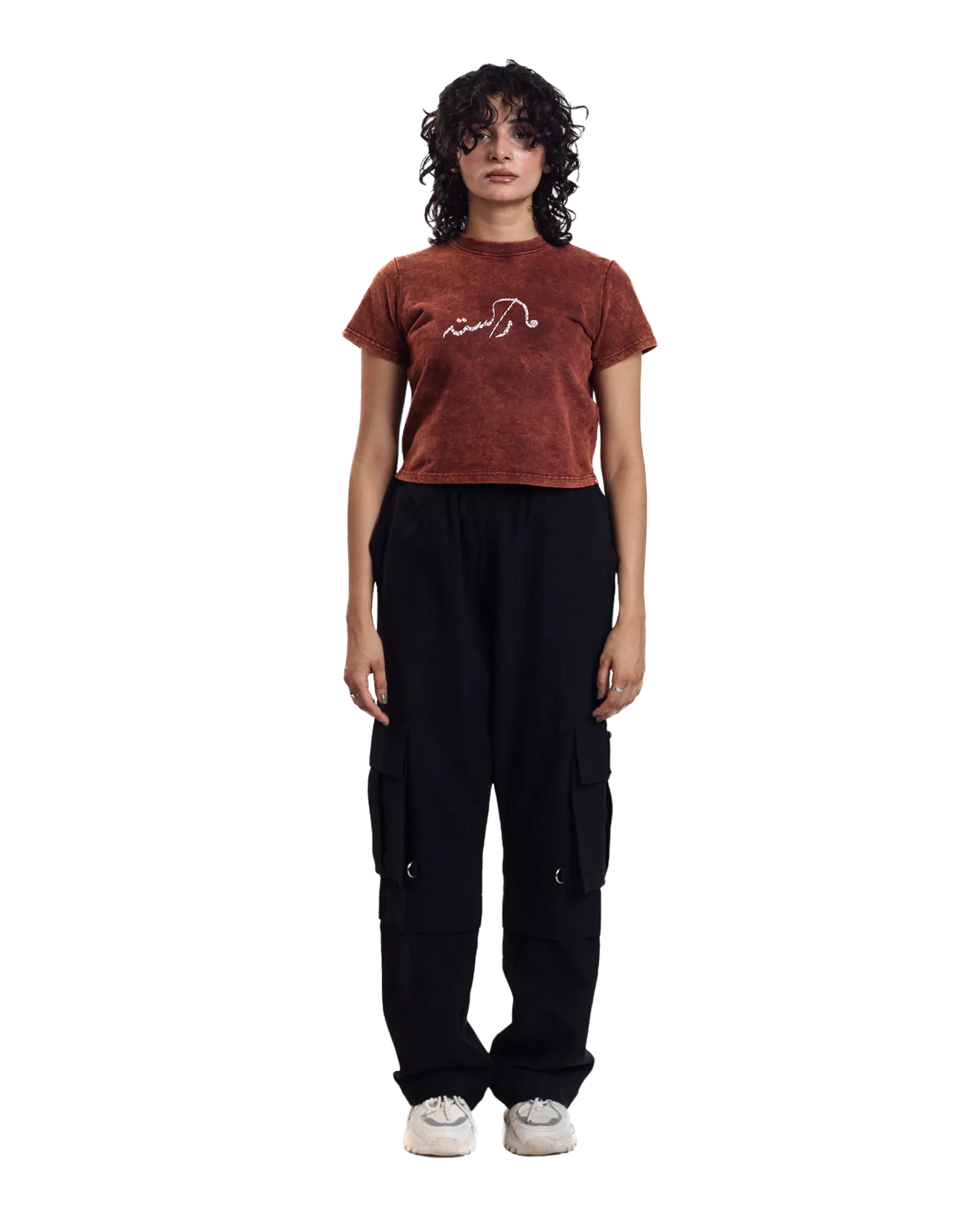 "BURNT SIENNA" CROPPED T-SHIRT