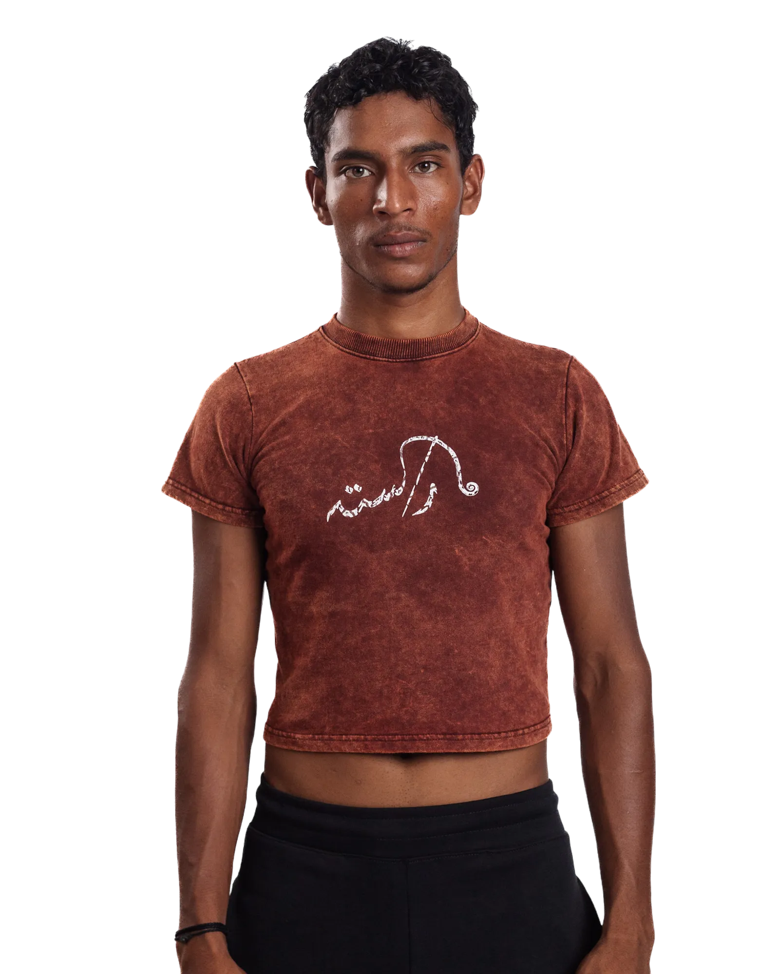 "BURNT SIENNA" CROPPED T-SHIRT