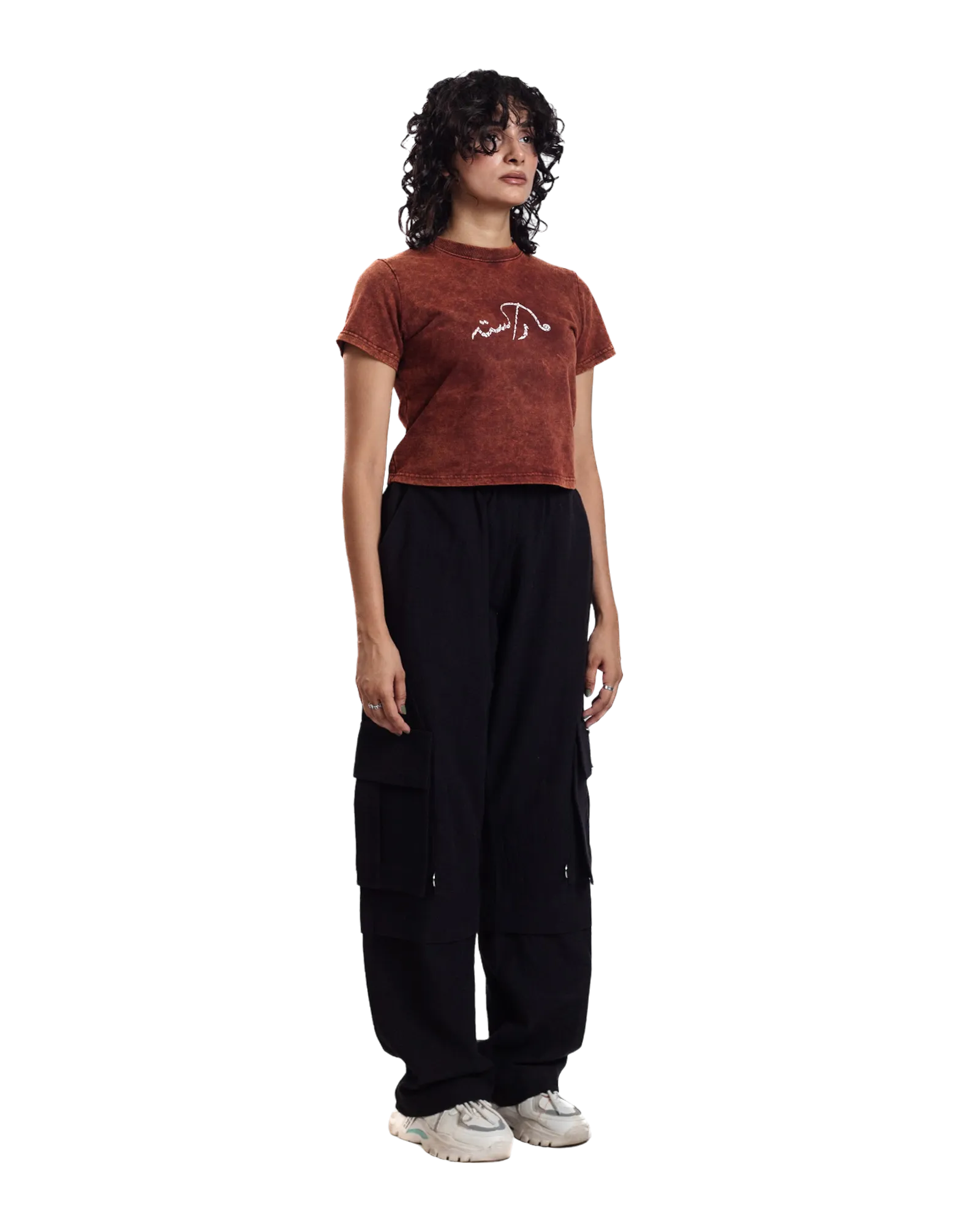 "BURNT SIENNA" CROPPED T-SHIRT