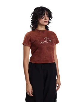 "BURNT SIENNA" CROPPED T-SHIRT