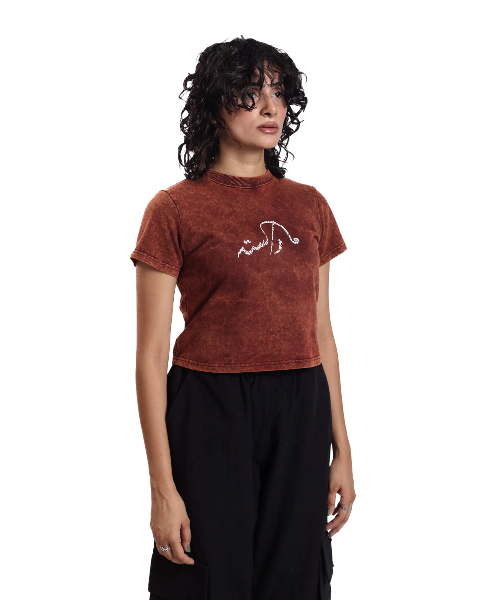 "BURNT SIENNA" CROPPED T-SHIRT