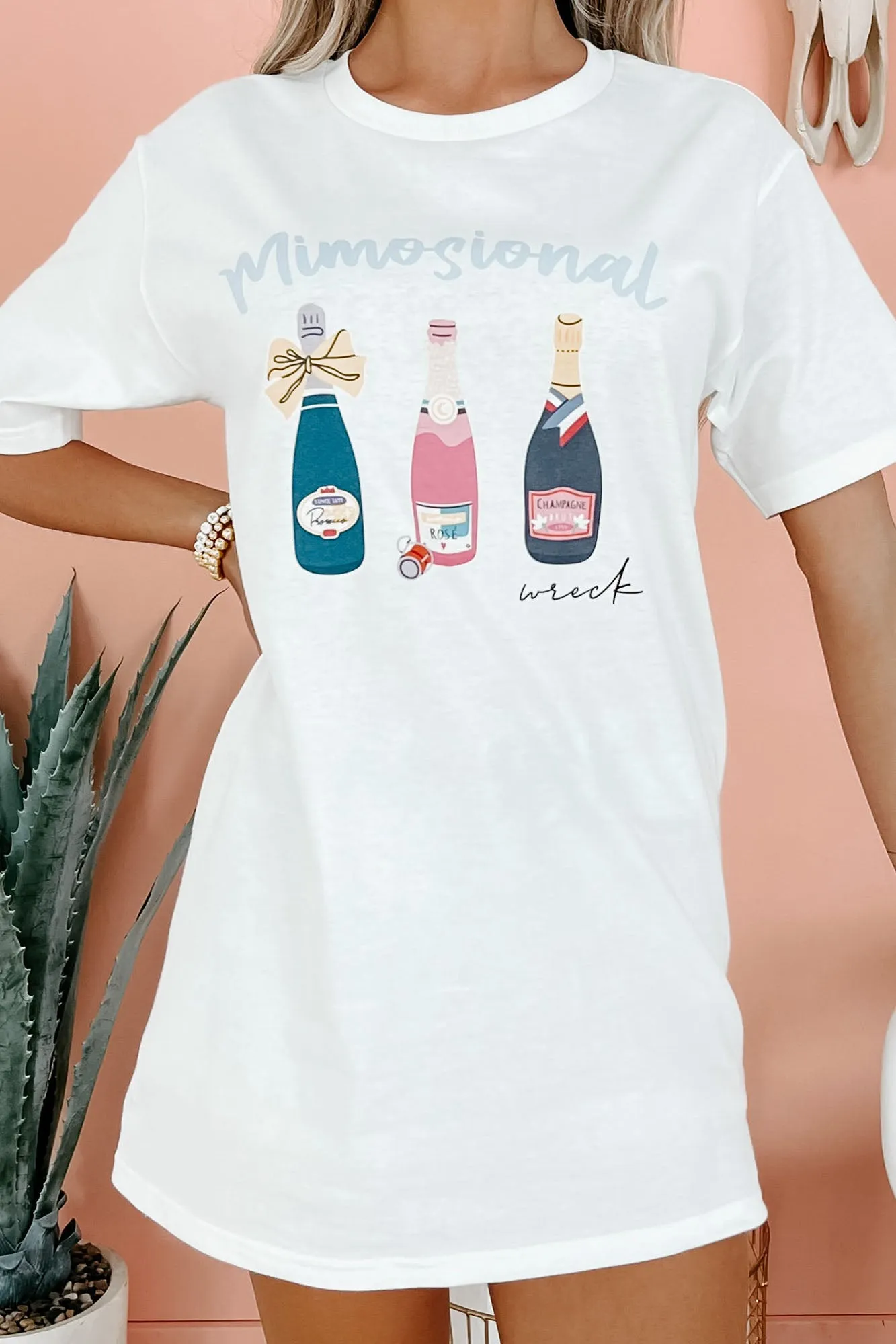 "Mimosional Wreck" Graphic - Multiple Shirt Options (White) - Print On Demand
