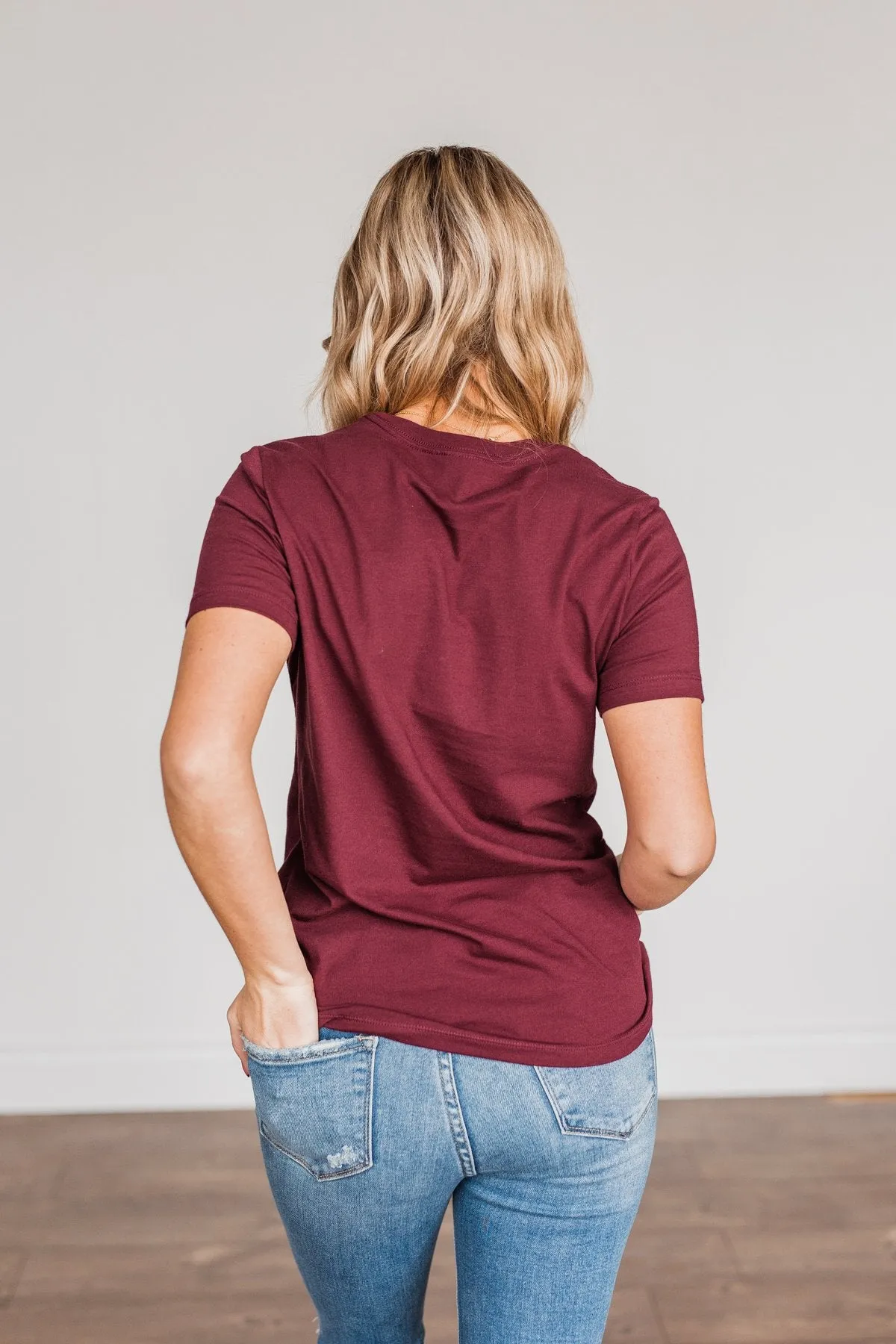 "Raise Them Kind" Graphic Tee- Maroon