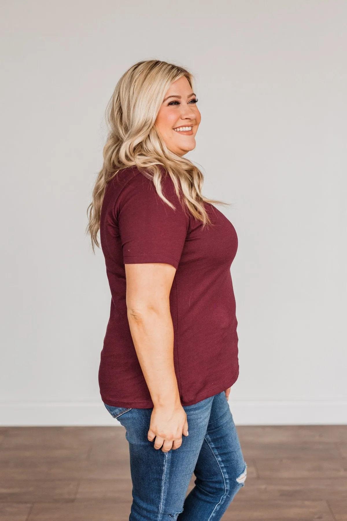 "Raise Them Kind" Graphic Tee- Maroon