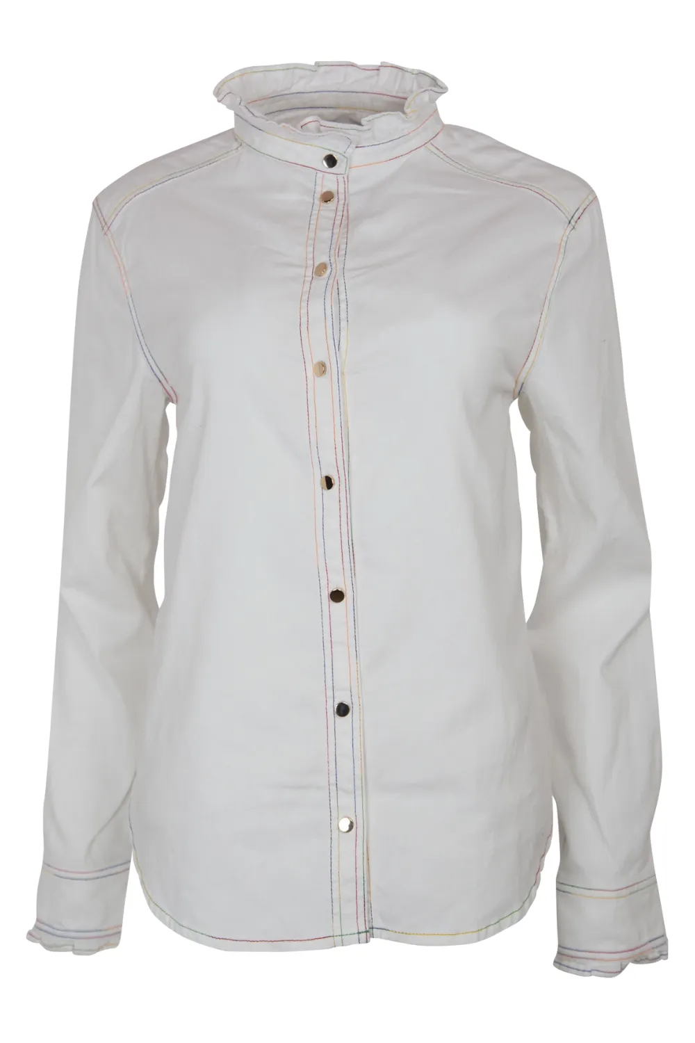 Rainbow Bellissima Shirt in White Denim