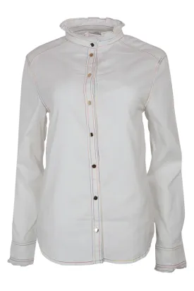 Rainbow Bellissima Shirt in White Denim