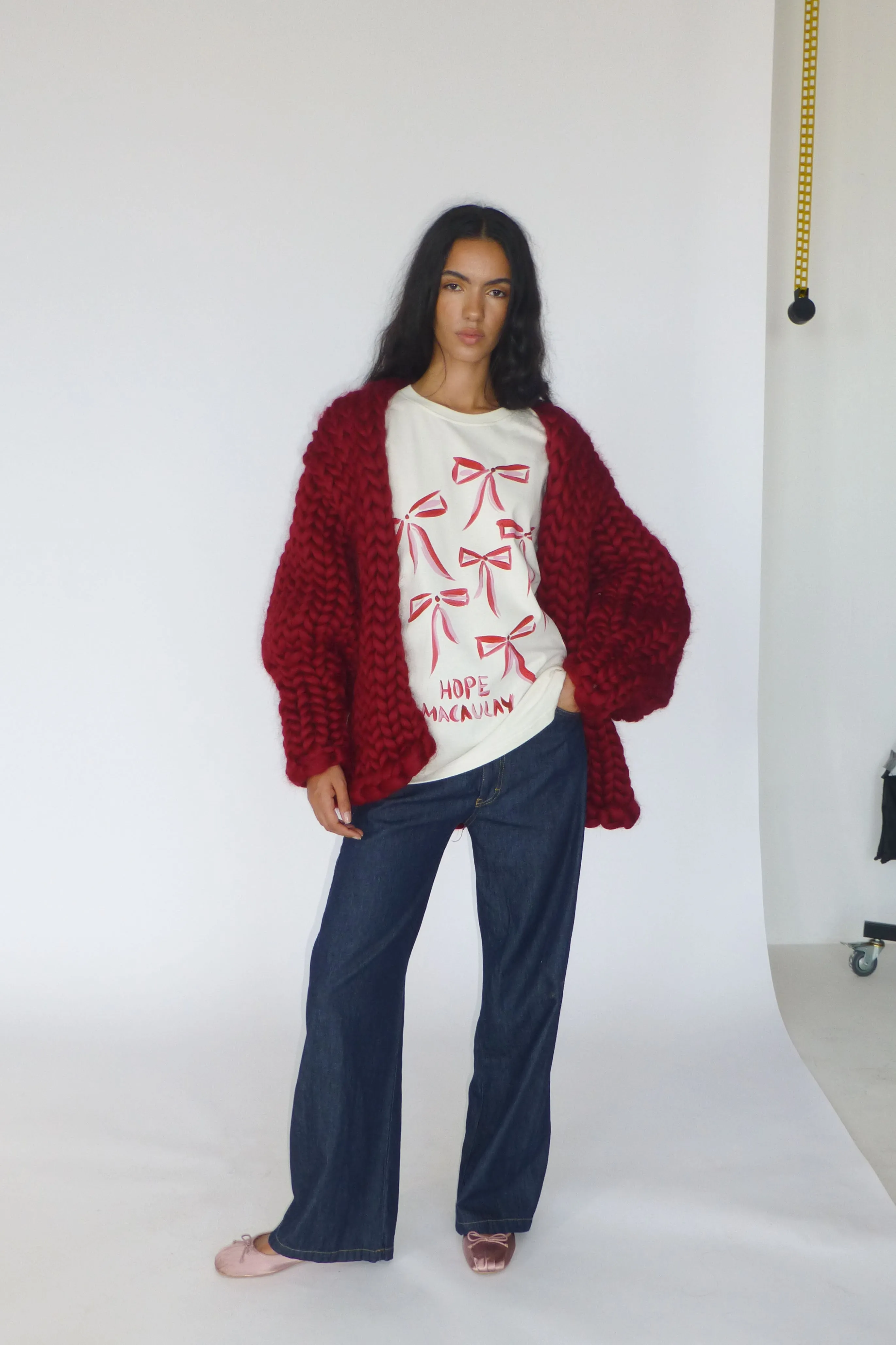 Red Bow Oversized T-shirt