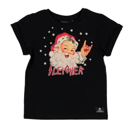 Rock Your Kid - Santa Sleigher Tee in Black
