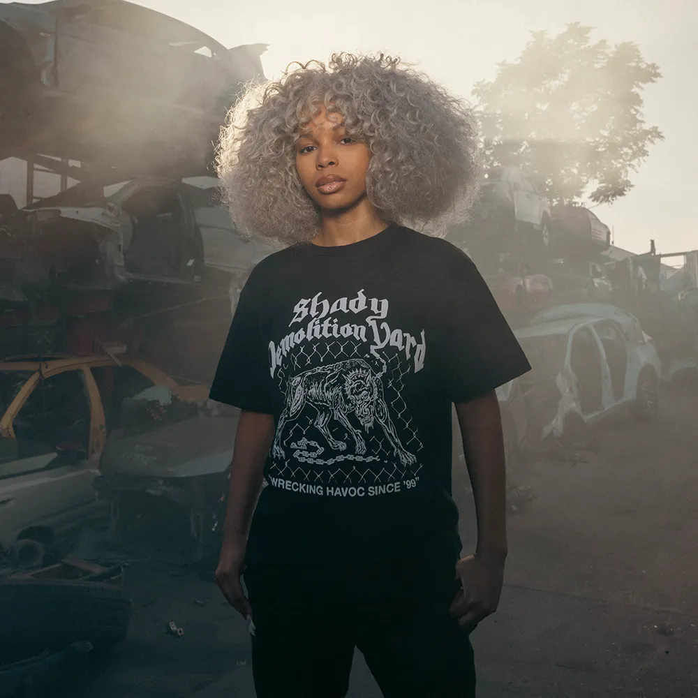 Shady Demolition Junkyard Dog T-Shirt (Black)