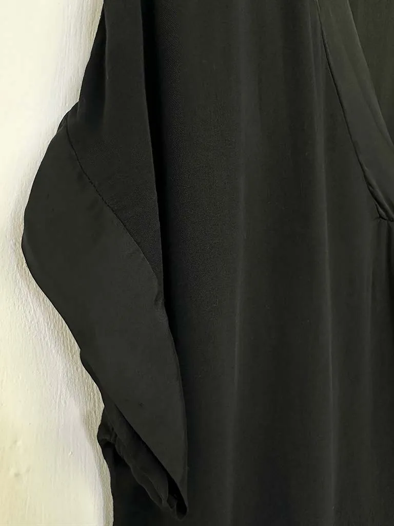 Silk Feel Edge Top - Black