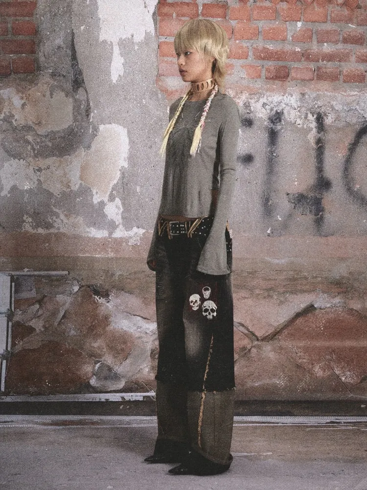 Slim Fit Stretch Backless Long Sleeve T-Shirt【s0000003436】
