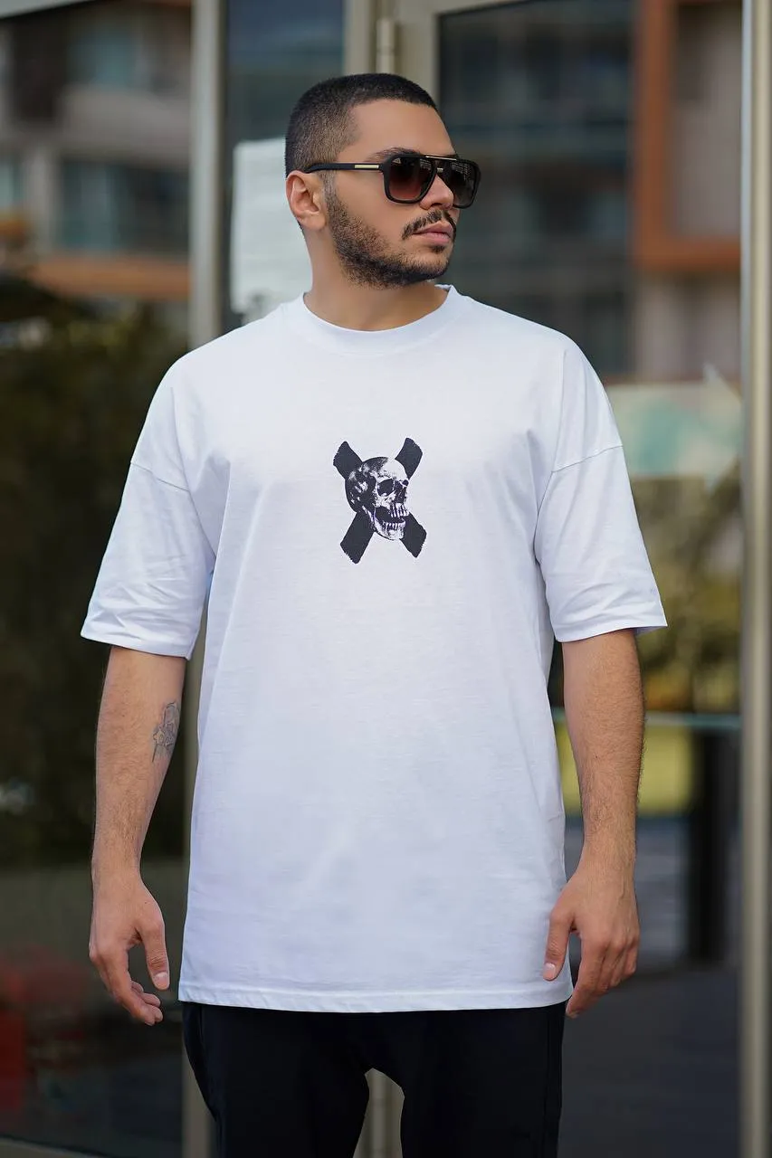 Sneakerjeans White X Skull Oversize T-Shirt ES79