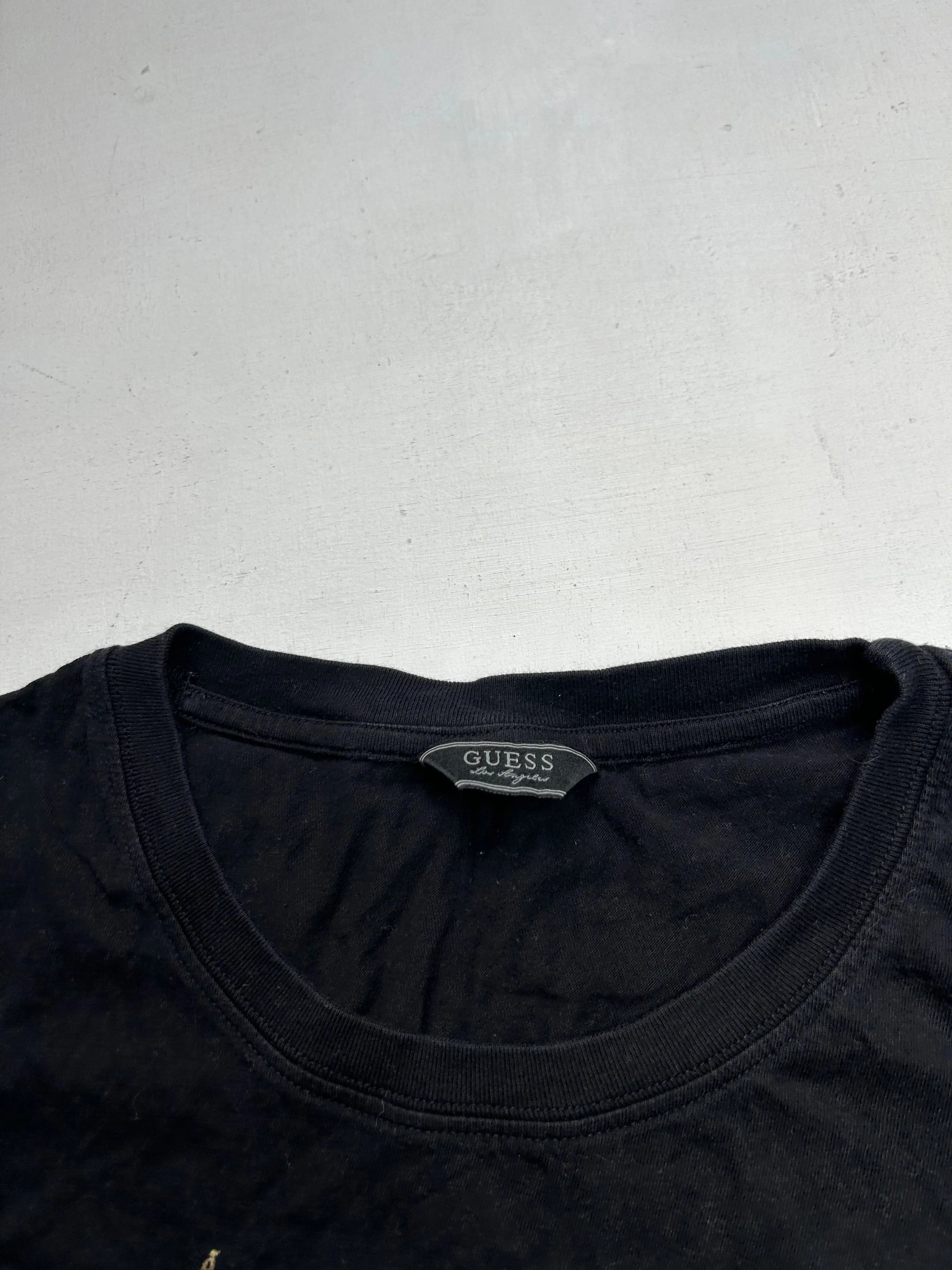 Strass spell out logo black tee (S)