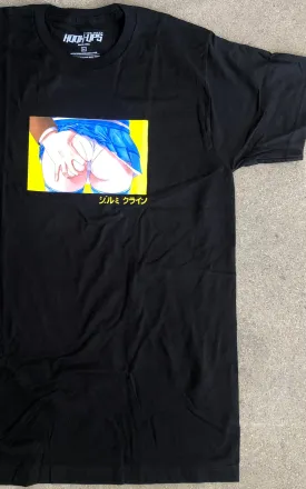 Black T-Shirt with Subway Pervert Graphic Print