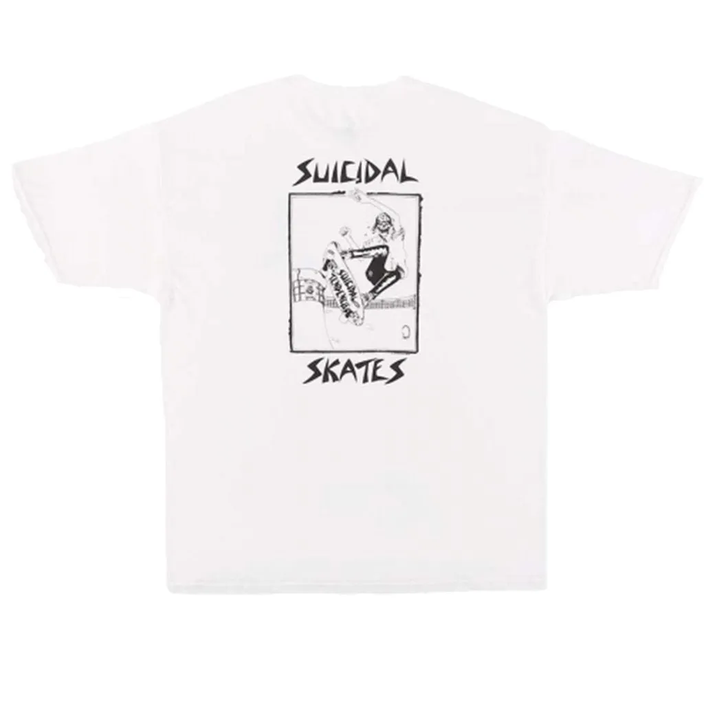 Suicidal Skates Pool skater White T Shirt- Camiseta