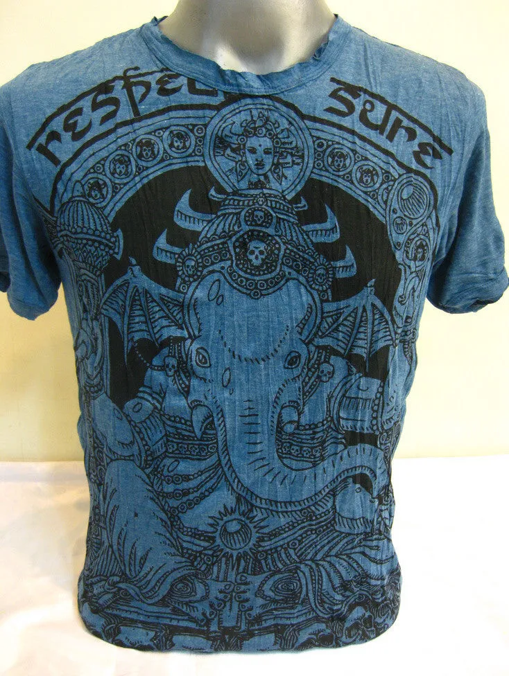Sure Design Men's Batman Ganesh T-Shirt Denim Blue