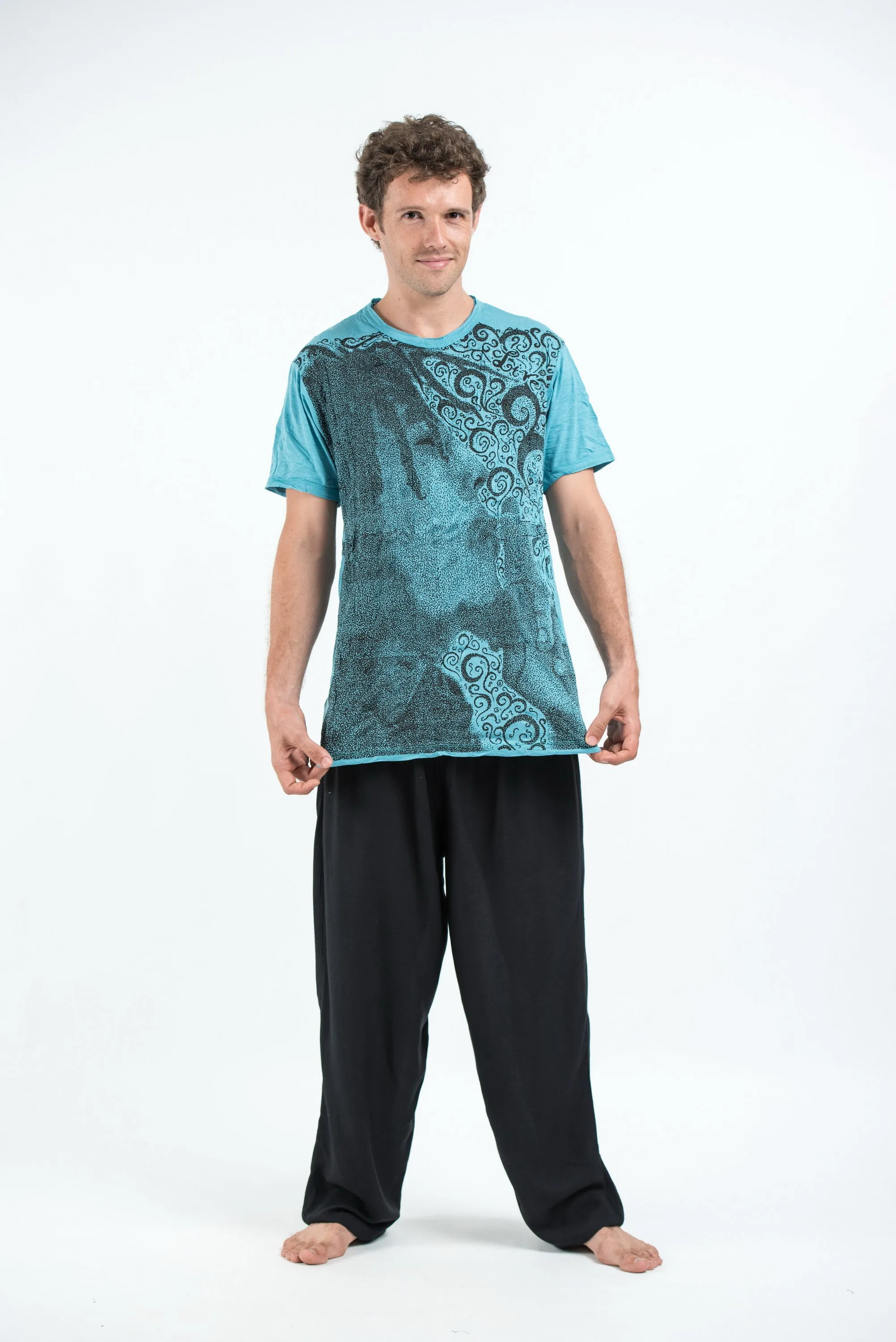 Sure Design Men's Smoking Rasta T-Shirt Turquoise