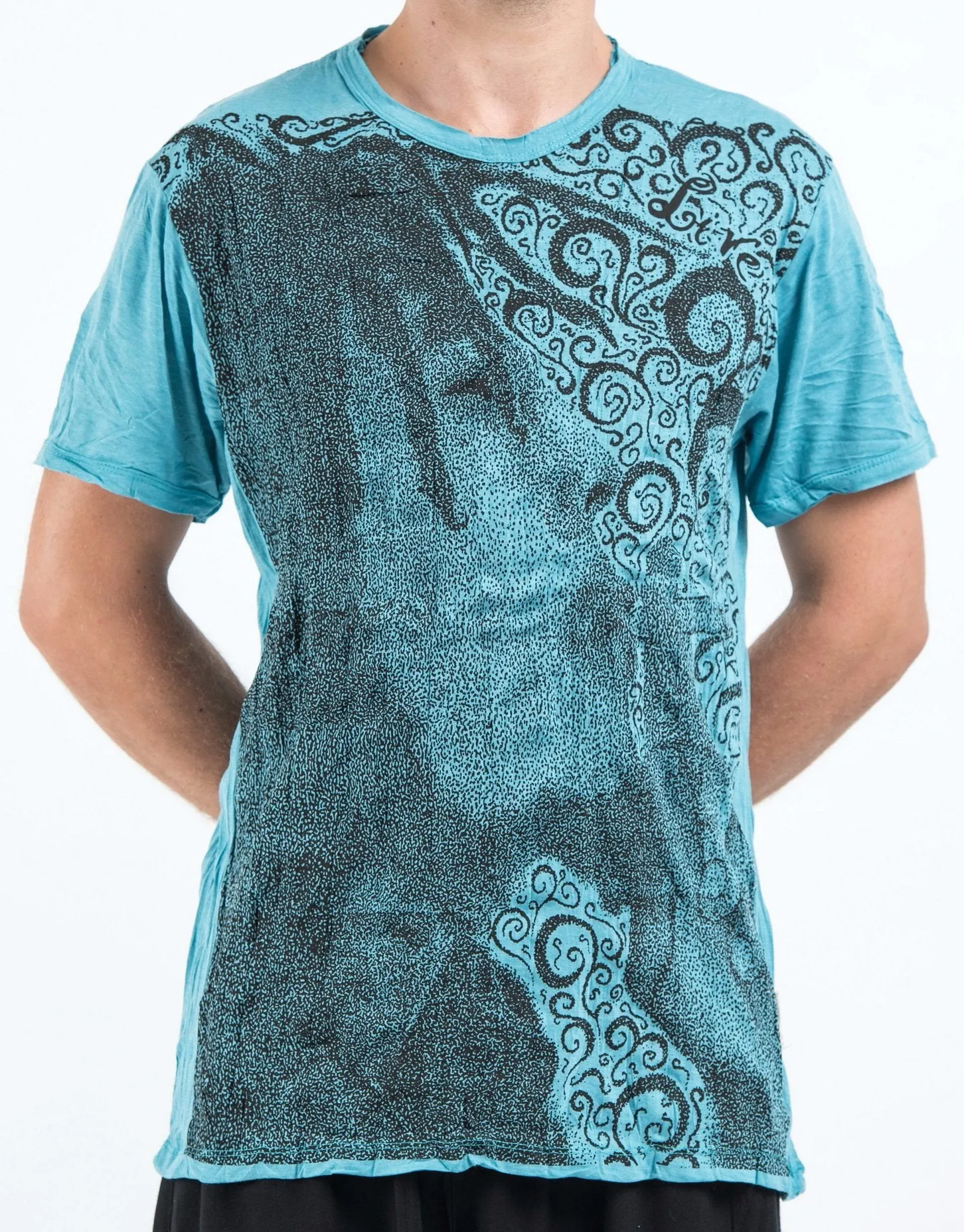 Sure Design Men's Smoking Rasta T-Shirt Turquoise