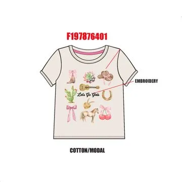Sweet Soul Embroidery Let's Go Girls T-Shirt