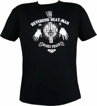 Optimized Title: Reverend Beat-Man Rural Blues Trash Hand T-Shirt - Black