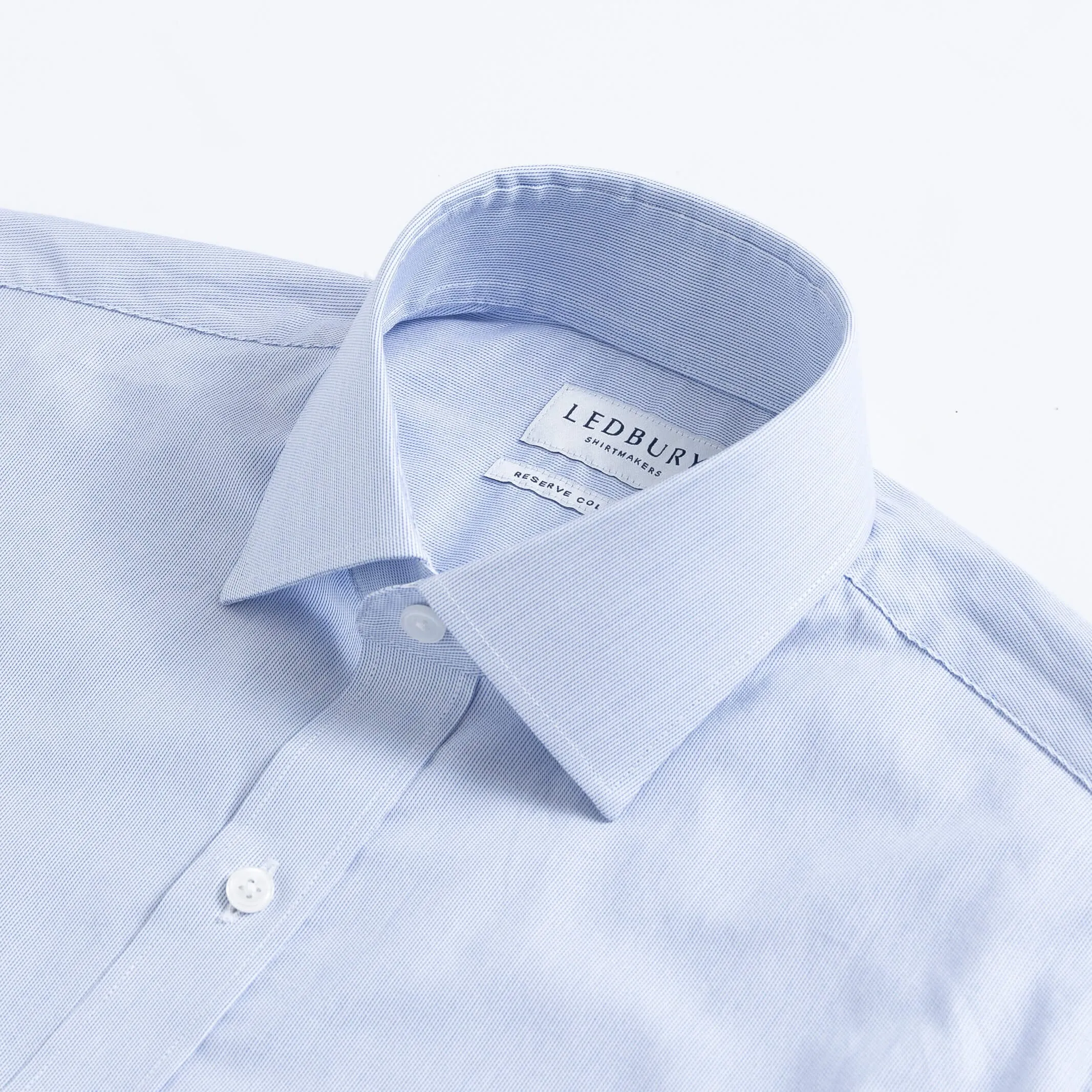 The Blue Albini Micro Stripe Ellington Twill Custom Shirt