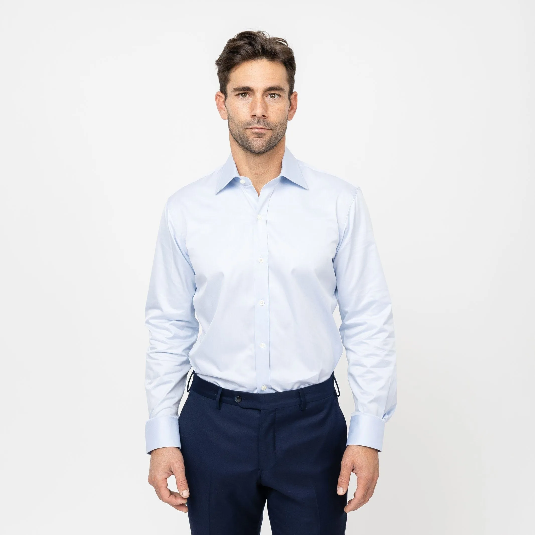 The Light Blue King Fine Twill Custom Shirt