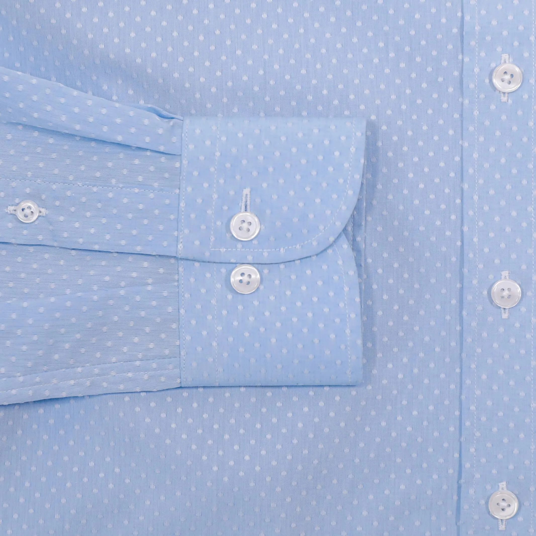 The Light Blue Talbott Jacquard Dot Custom Shirt