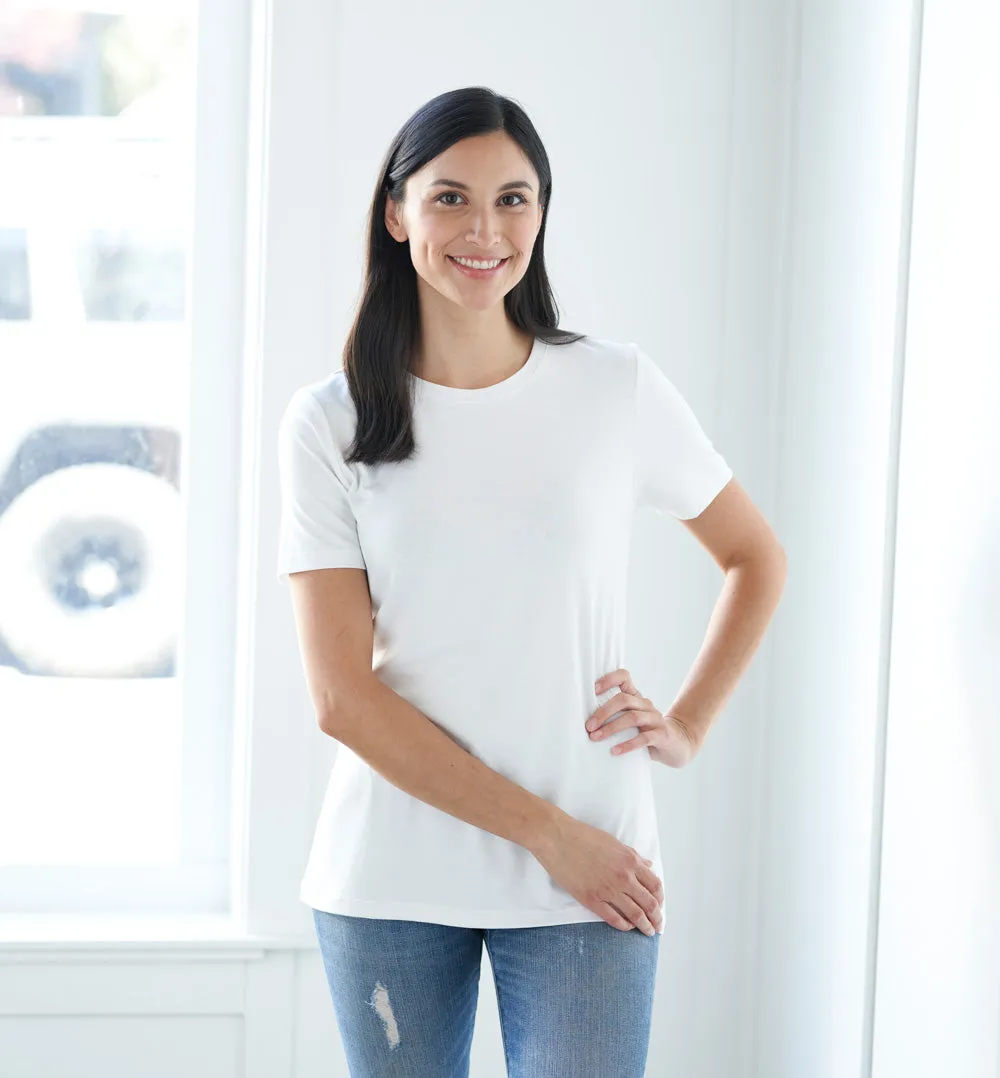 Threshold Crew Neck T-Shirt Petite Fit - Peak White