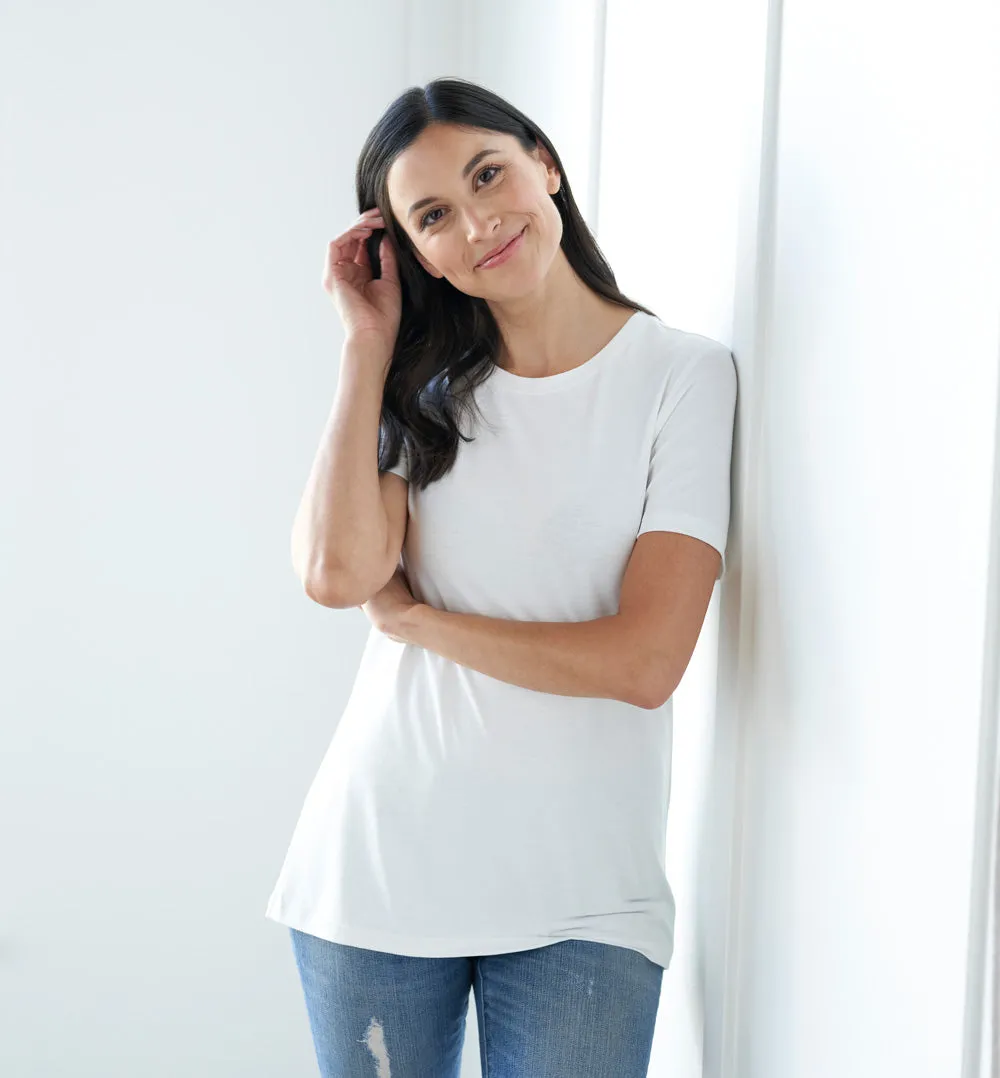 Threshold Crew Neck T-Shirt Petite Fit - Peak White