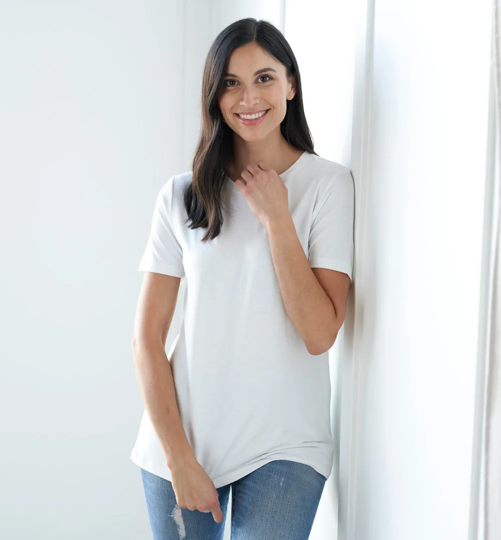 Threshold Crew Neck T-Shirt Petite Fit - Peak White