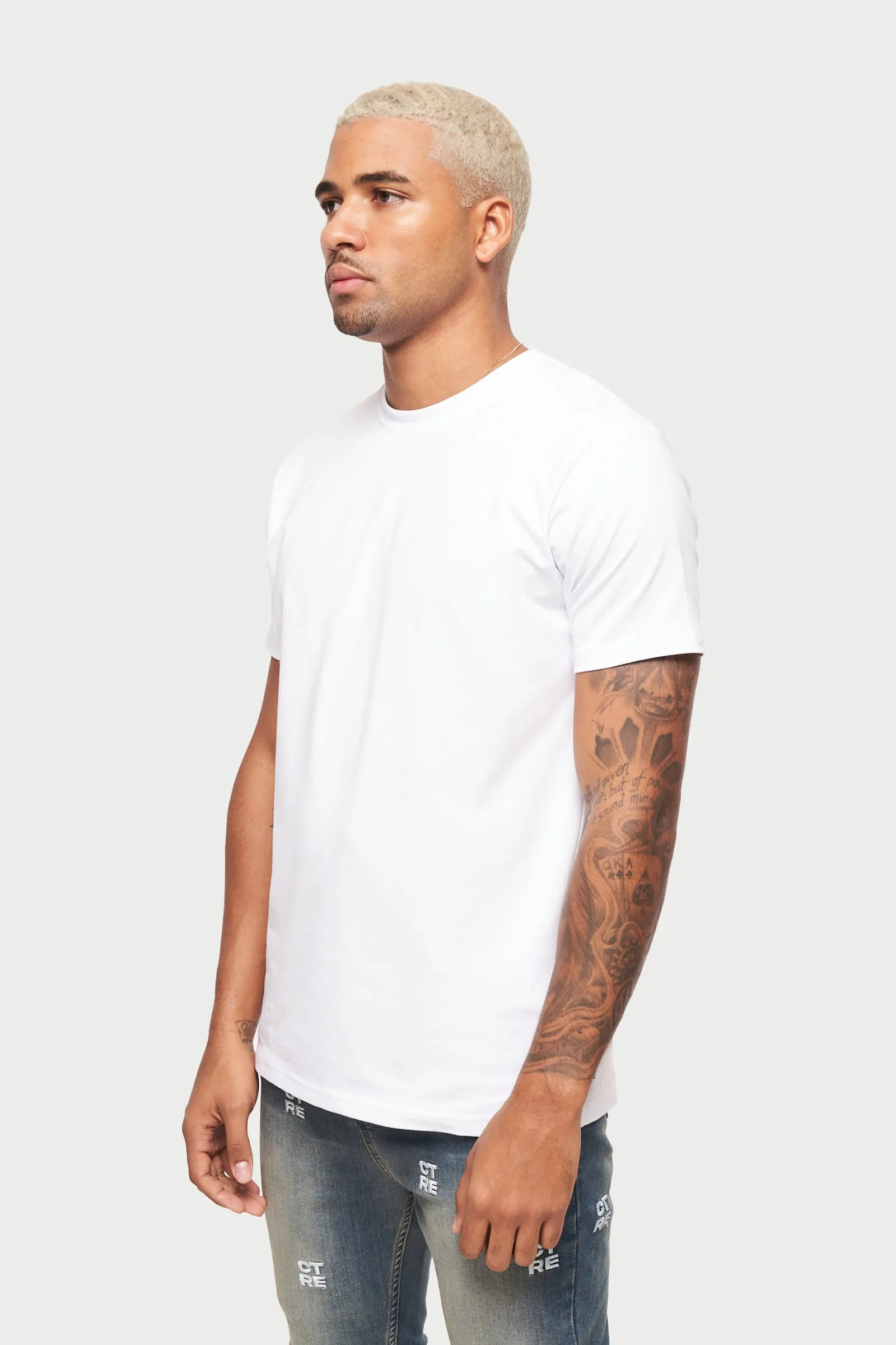 UNBRANDED SLIM T-SHIRT - WHITE