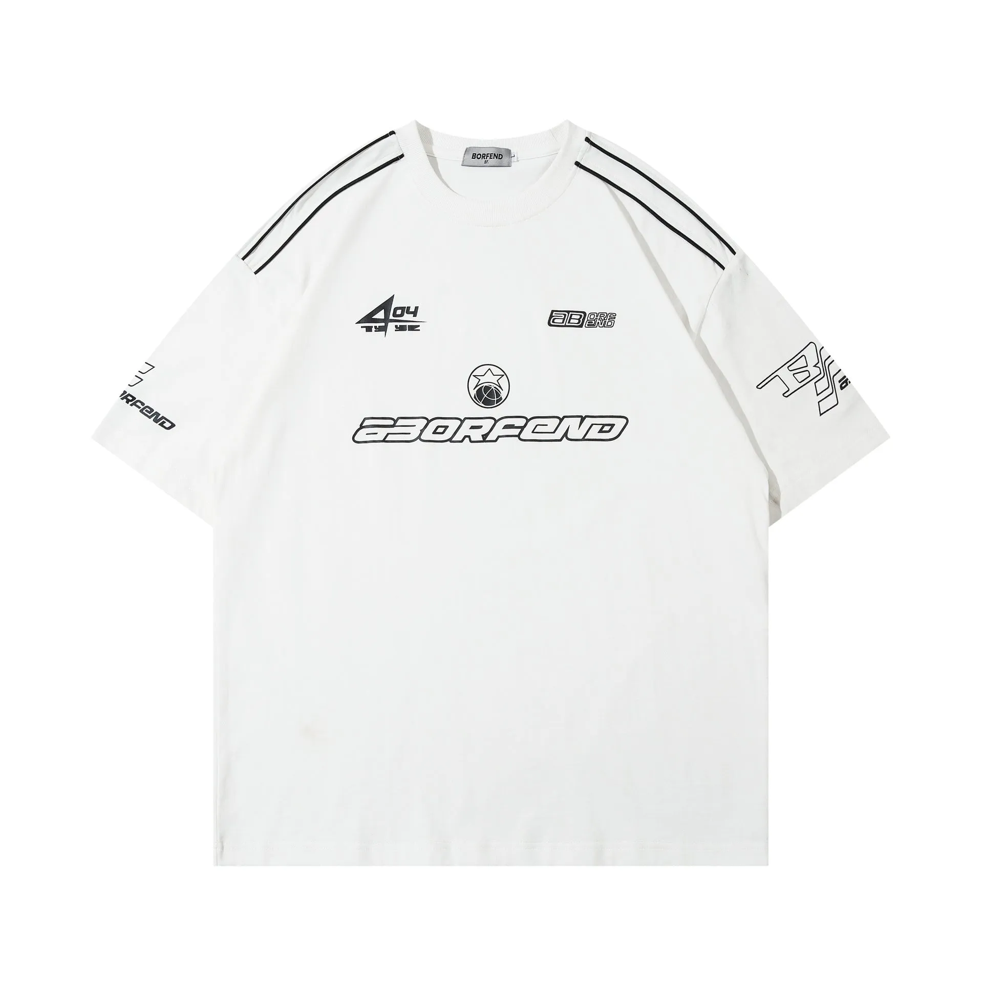 Mens Oversized Varsity Racing Graphic T-Shirt - Comfortable Casual Tee for Sports Enthusiasts