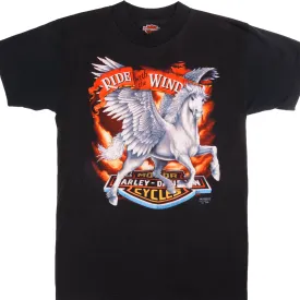 VINTAGE 3D EMBLEM HARLEY DAVIDSON TEE SHIRT 1990 SIZE MEDIUM MADE IN USA