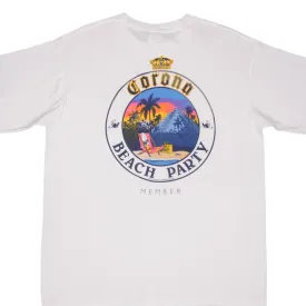 VINTAGE CORONA BEACH CLUB MEMBER TEE SHIRT 1990S SIZE XL MADE IN USA